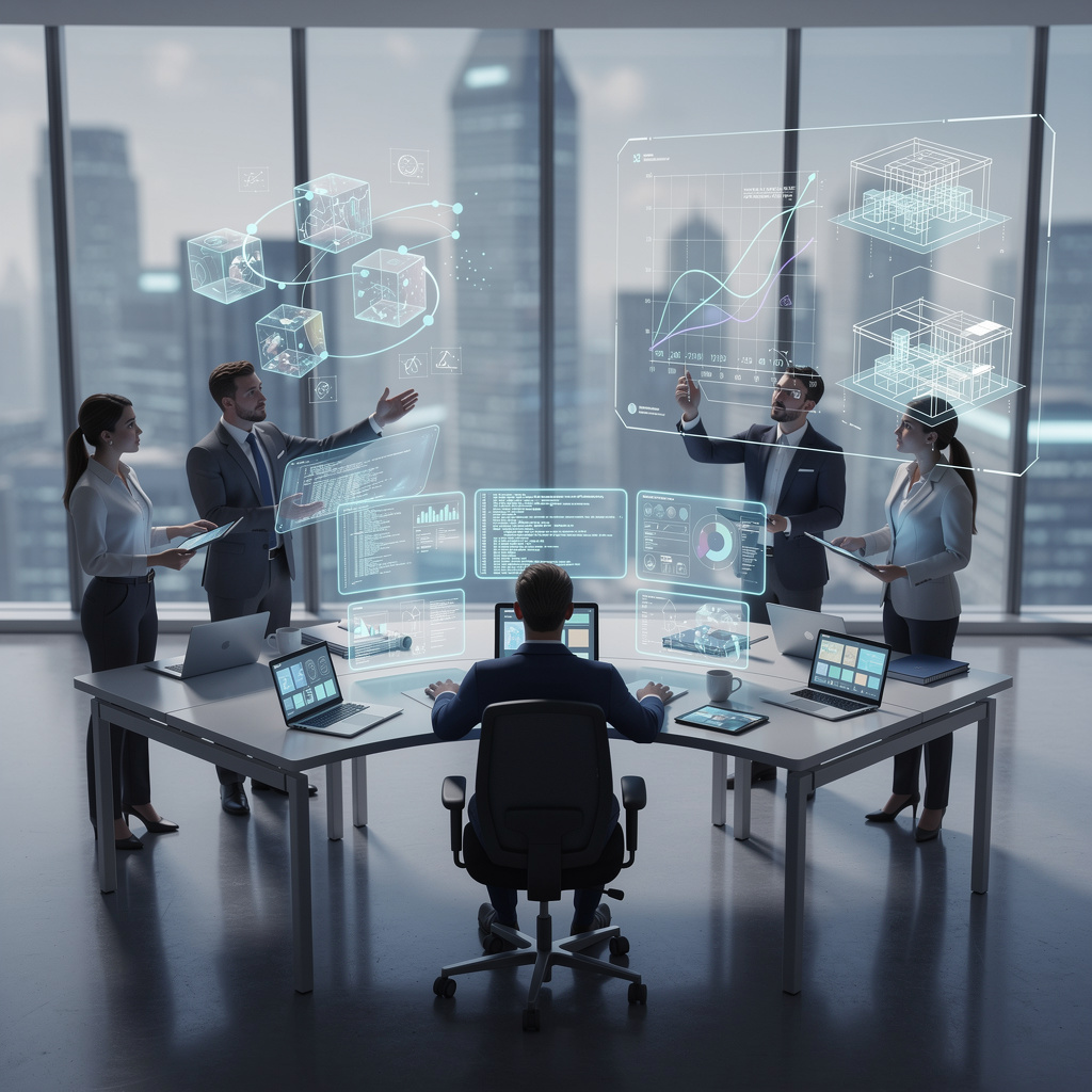 Ilustración de desarrollo de software a medida